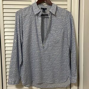 Women’s Gap Boyfriend Fit Half Button down length blouse